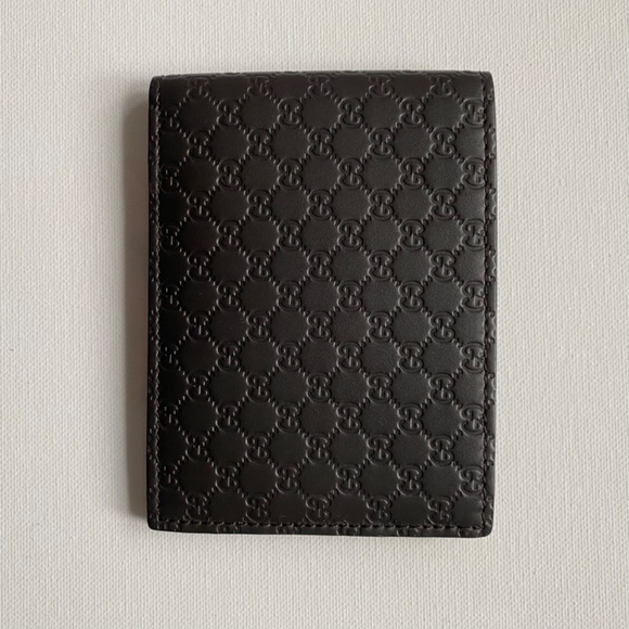 GUCCI Microguccissima Bi-Fold Wallet Dark Brown - Picture 2 of 16